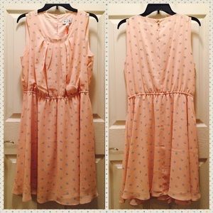 New Elle Pleated Fit & Flare Dot Party Dress